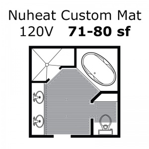 120 Volt 71 - 80 sf Custom Heat Mat